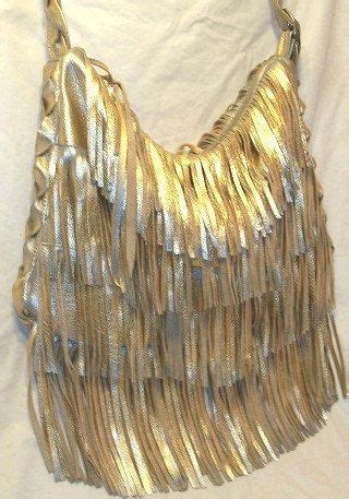 metallic gold fringed purses.